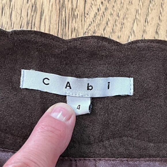 Boho Chic 100% Suede Leather Scalloped Waist Knee Length Lined Weatern Skirt - Picture 6 of 6